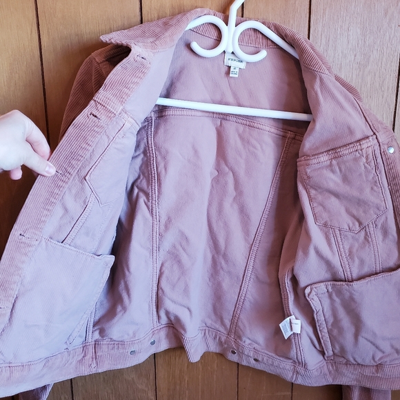 Blush Pink Corduroy Trucker Jacket - Picture 5 of 6